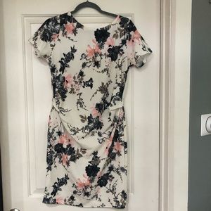 Pinkblush white Fitted Floral Maternity Dress